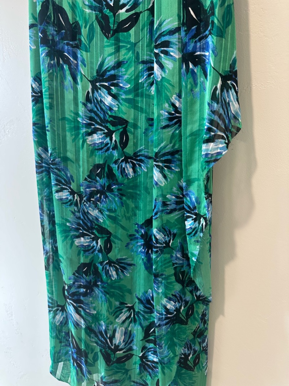 Banana Republic Green Floral Strapless Maxi Dress Size 2 - Picture 3 of 10